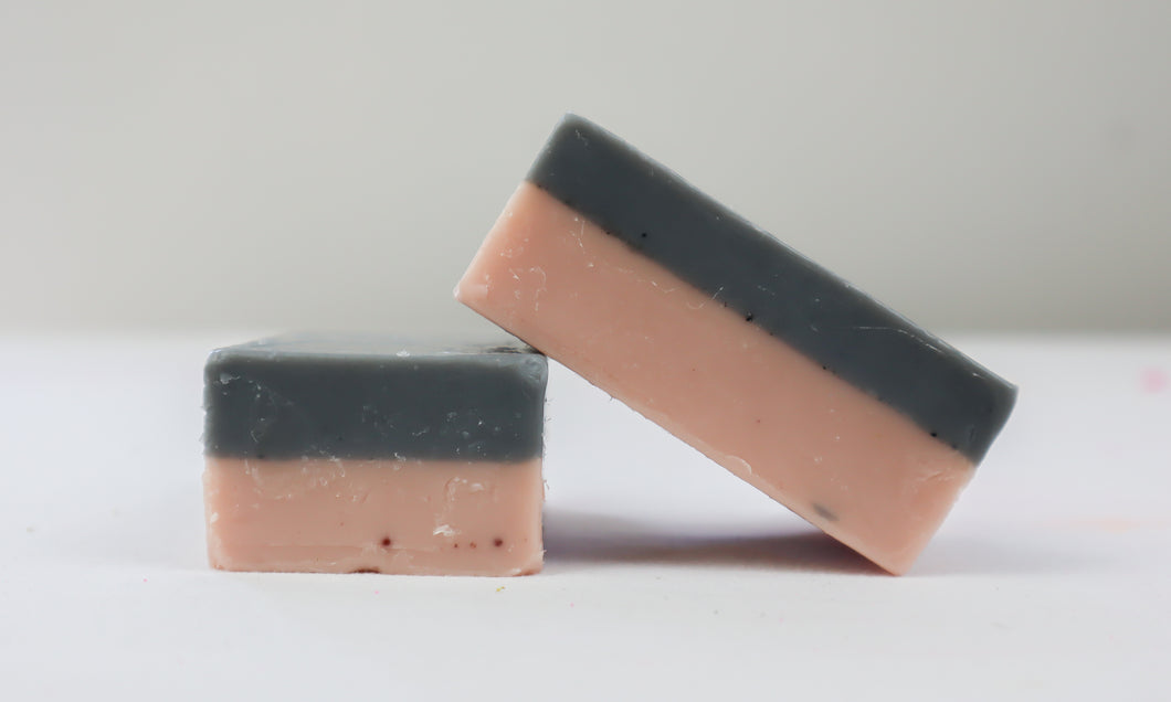 Pink Clay & Charcoal Goatsmilk Soap | Miss LA Soaps: handmade bar soap, handmade artisan soap, all natural bath products, high end bath body products