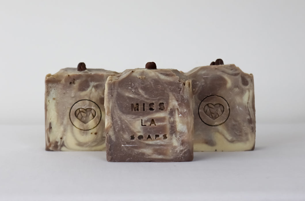 Organic Coffee Soap | Miss LA Soaps: handmade bar soap, handmade artisan soap, all natural bath products, high end bath body products